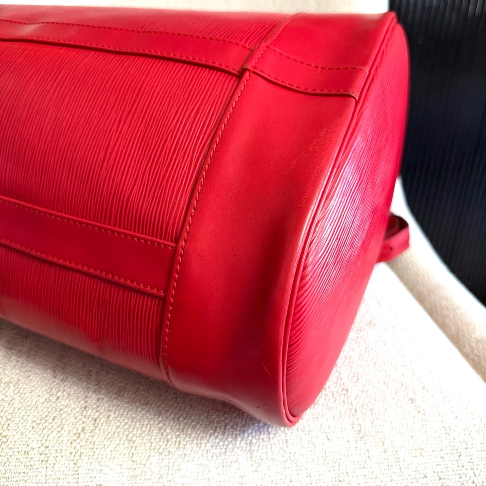 Authentic Louis Vuitton Randonnée backpack shoulder bag red Epi leather M52357 - Picture 14 of 16